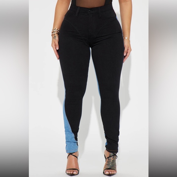 Two tones skinny jeans - Picture 4 of 4